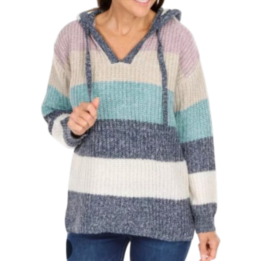 C&C California Striped Hooded Sweater Multicolor Size Small 4-8